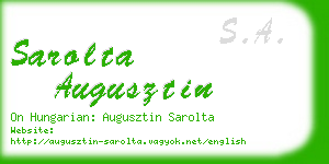 sarolta augusztin business card